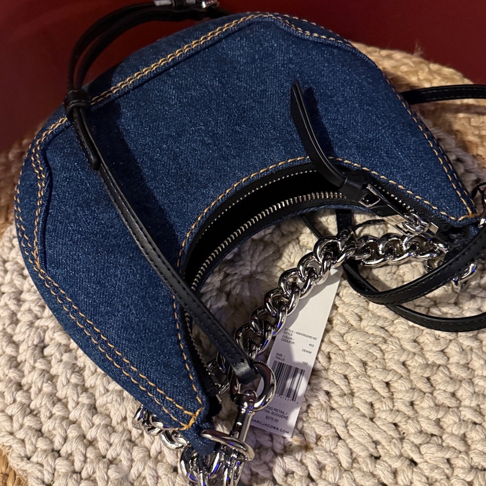 Marc Jacobs Indigo Denim Mini Crescent Bag - Picture 9 of 9